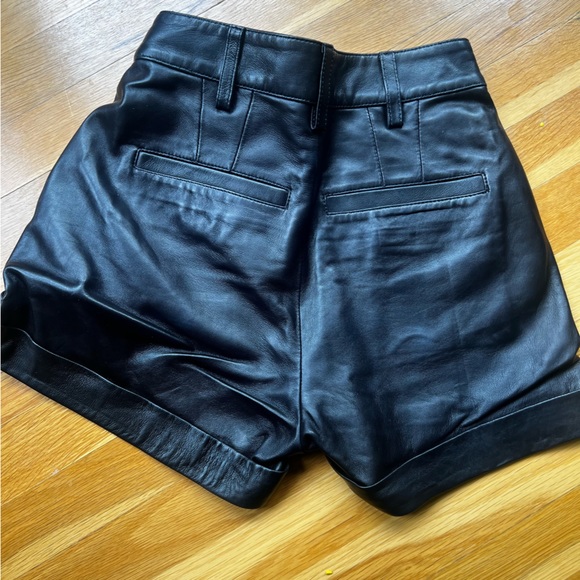 ANINE BING "Lia" leather shorts SZ 0 - Picture 5 of 5
